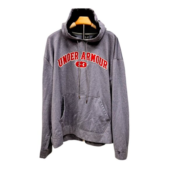 Under Armour Pullover Hoodie Fleece Embroidered Sweatshirt NEW Gray Sport XL - Picture 1 of 9